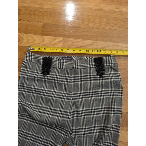 Boston Proper Plaid Pants Black and White Size 4 - Picture 8 of 13